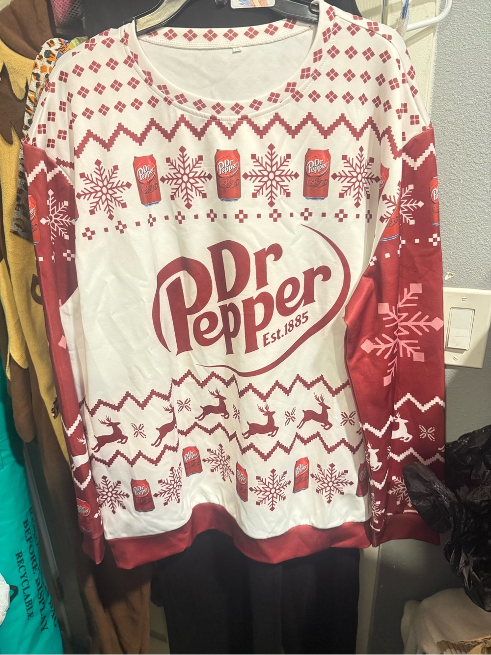 Red & White Holiday Sweater - Men's